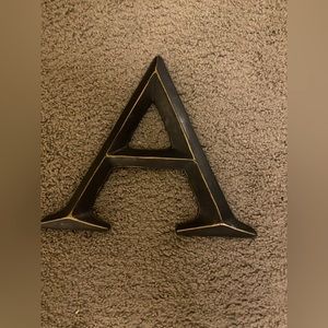 Wooden letter “A” size 13.5in x 12 in